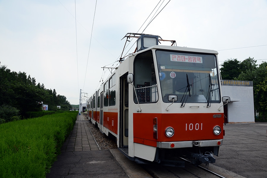 [朝鲜平壤] 市内有轨电车小体验