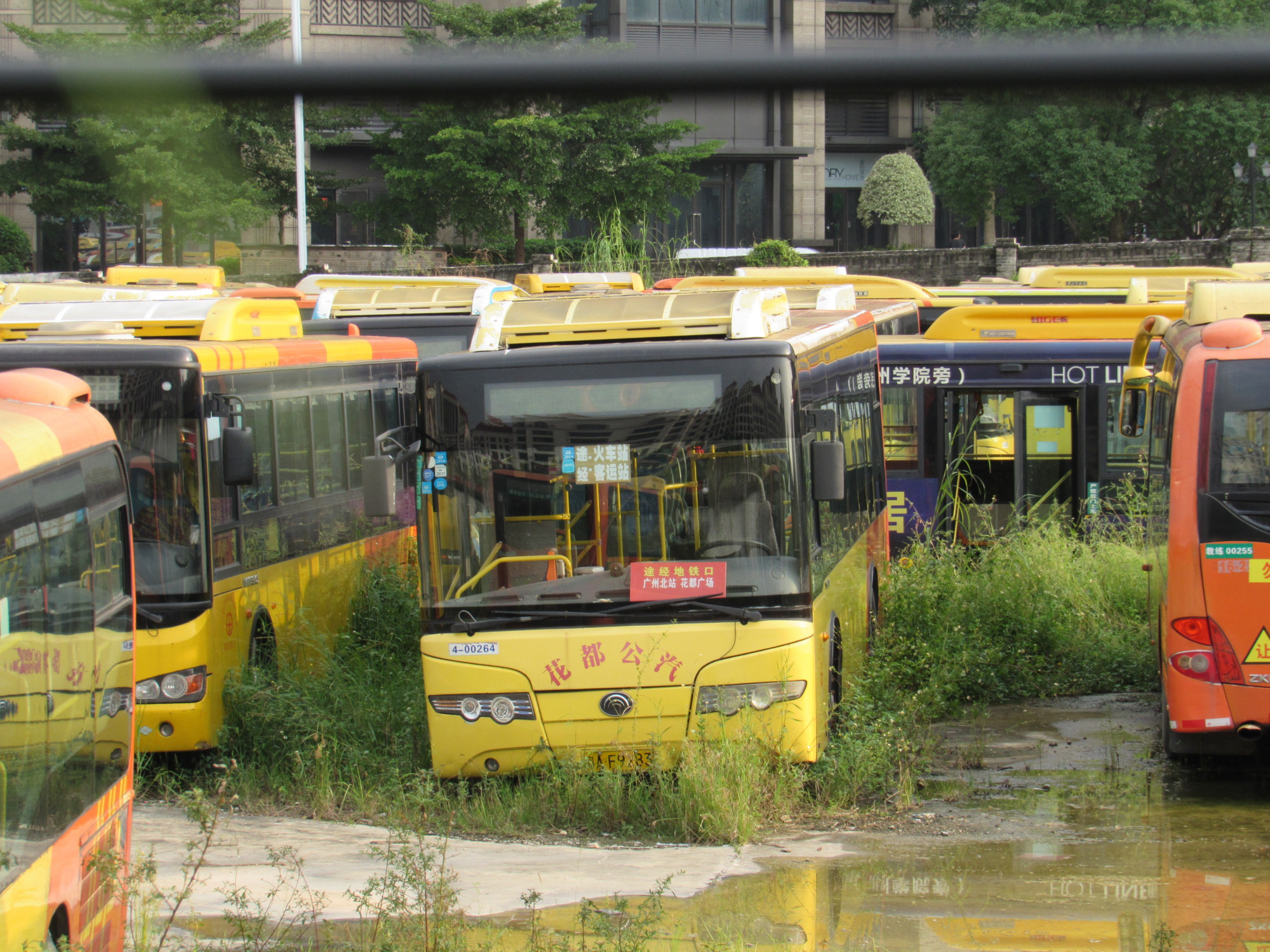 一出地铁站就有废旧巴士劏车场!